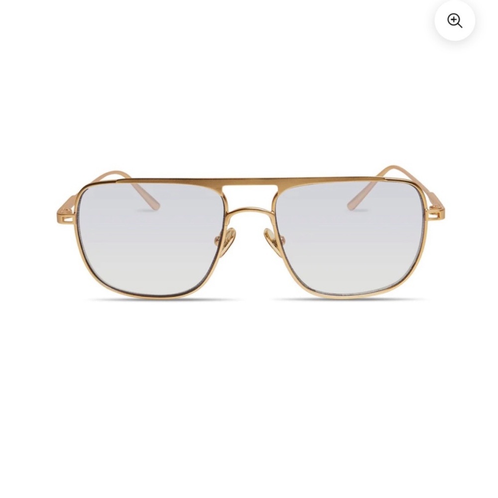 Elisa Johnson Jane Gold Aviator Sunglasses